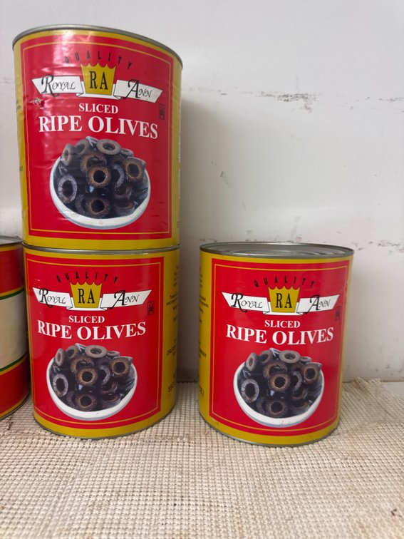 (3) Cans Of Ripe Olives