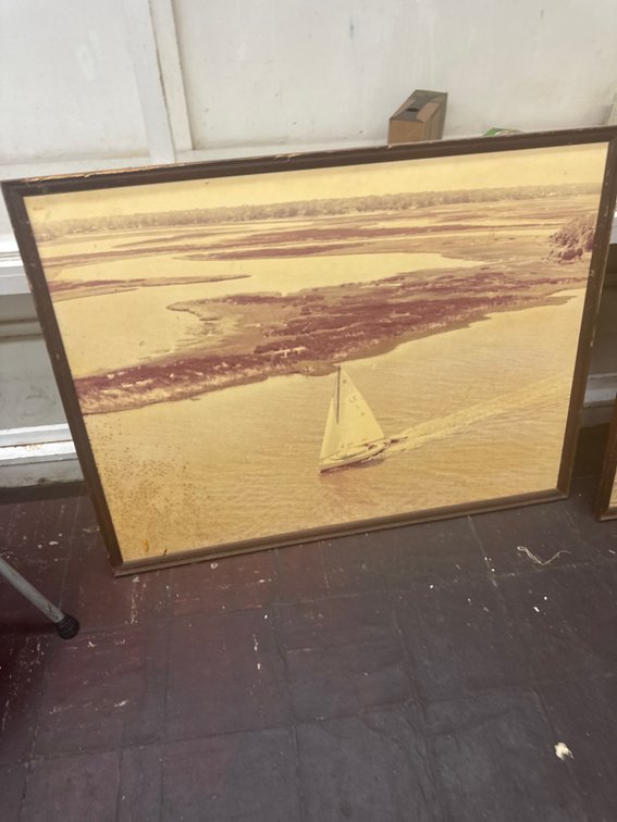 32x42 Sail Boat Photo of Icw Southport