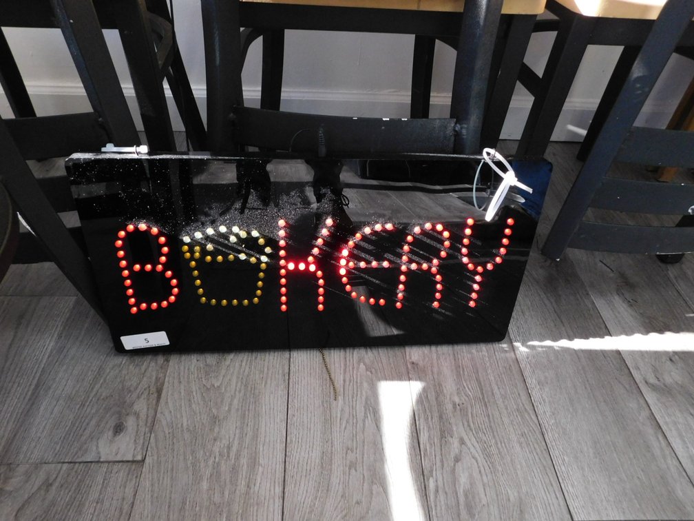 Lighted BAKERY Sign   12x24