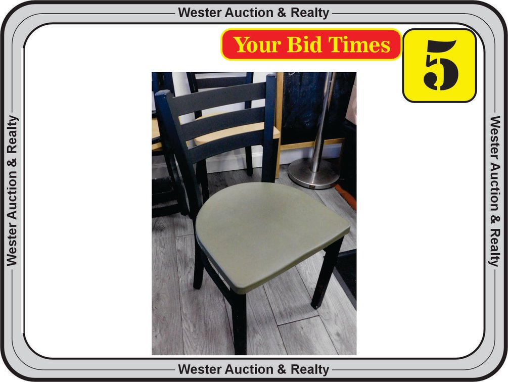Metal Frame Dining Chair- Olive/Green Seat