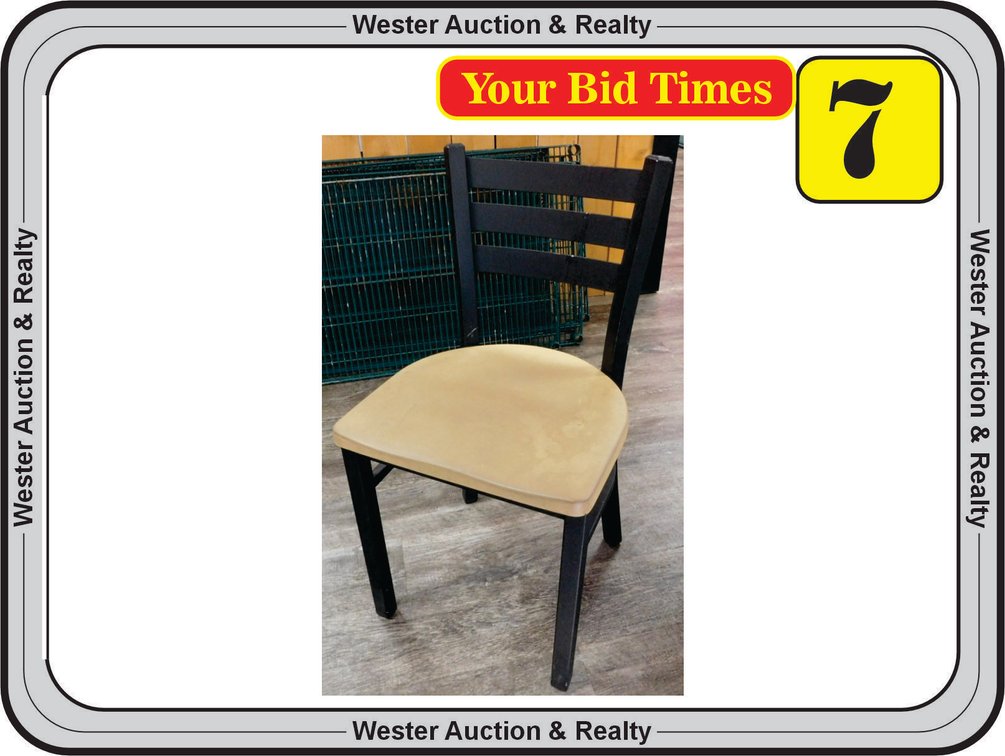 Metal Frame Dining Chair- Tan Seat