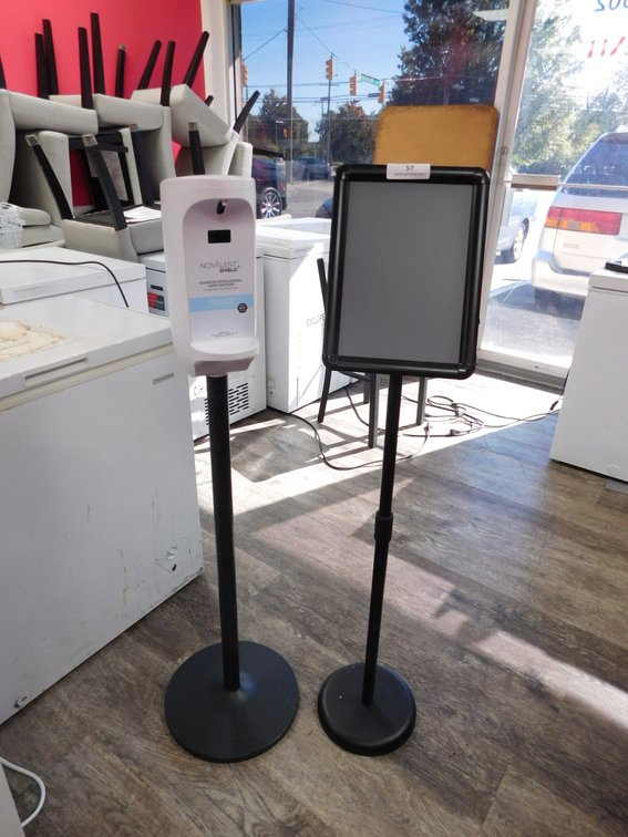 Sign Display, Hand Sanitizer