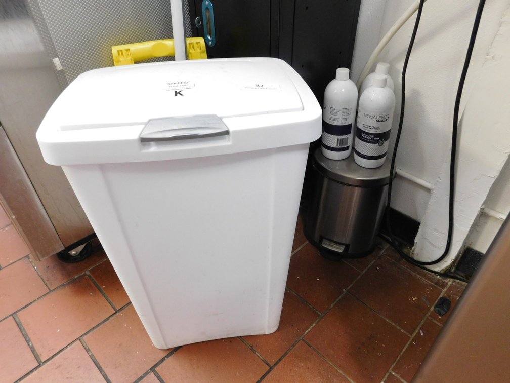 (2) Trash Cans & Hand Sanitizer