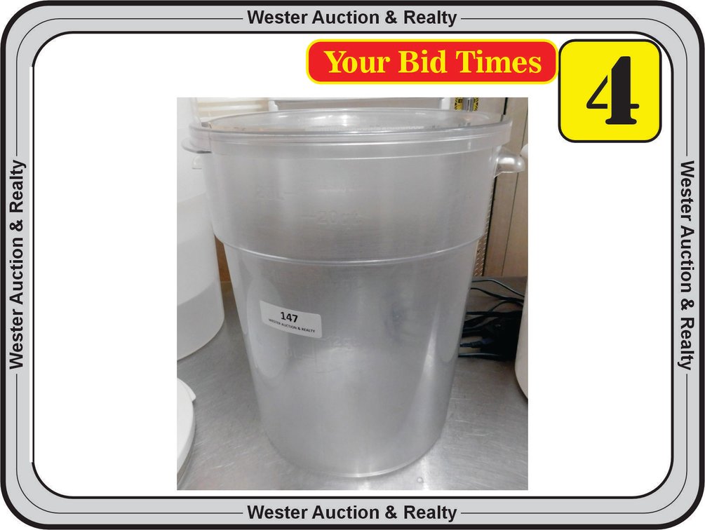 CHOICE 22 Qt Food Storage Container with Lid