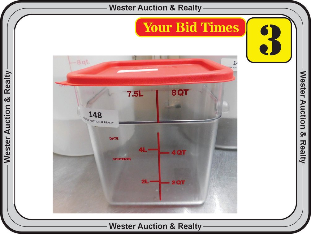 VIGOR 8 Qt Food Storage Container with Lid