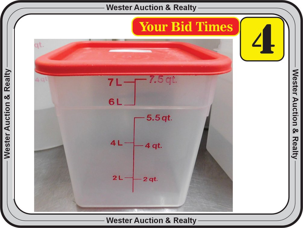 CAMBRO 7.5 Qt Food Storage Container with Lid