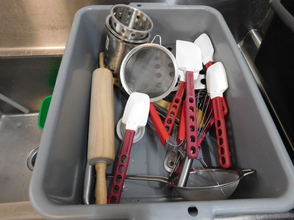 Tub of Assorted Utensils