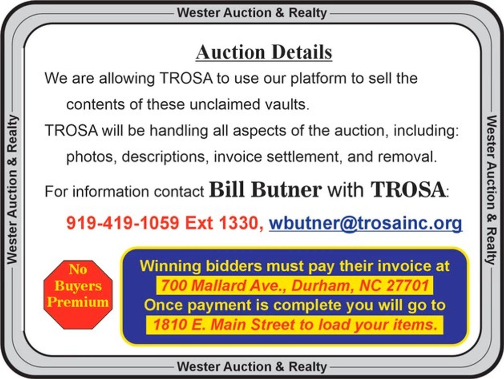 TROSA VAULT LIQUIDATION