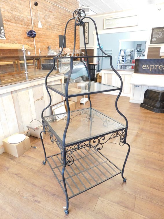 3 Tier Metal and Glass Display Shelf