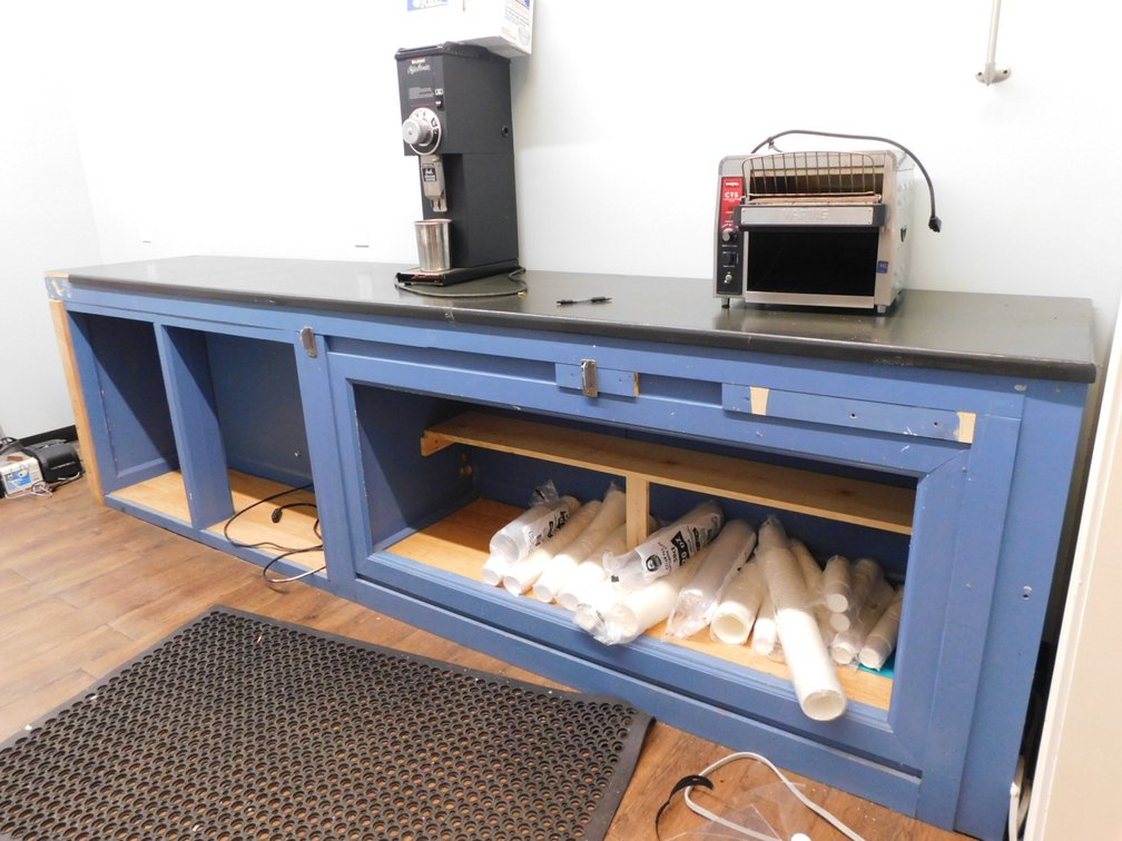 Wooden Storage Cabinet with Open Front 