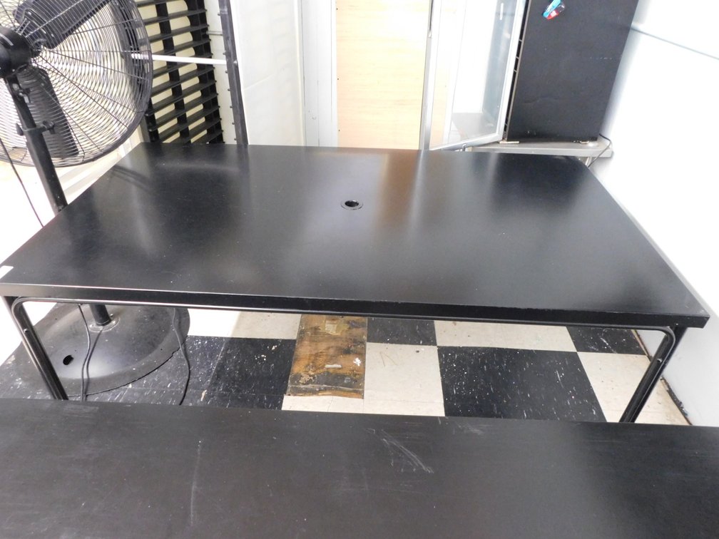 Black Metal Frame Table