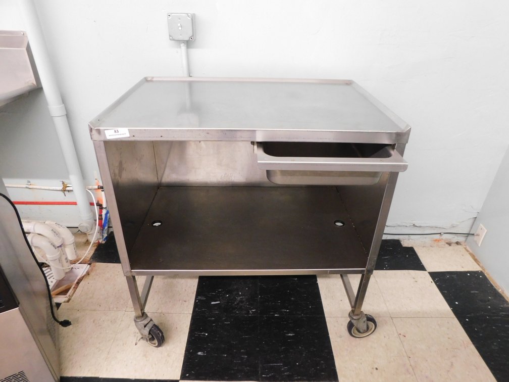S/S Rolling Cart with Work Top and Storage