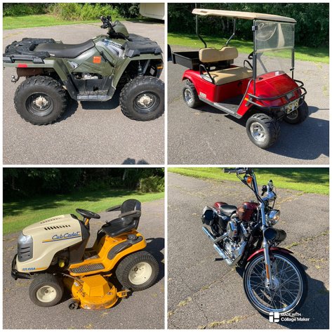 Image for Sept. 8th Gleason, Wi *** Polaris ATV, EZ-Go Golf Cart, Harley Davidson Motorcycle, Cub Cadet Lawn Tractor, Tools, Home Contents & More!