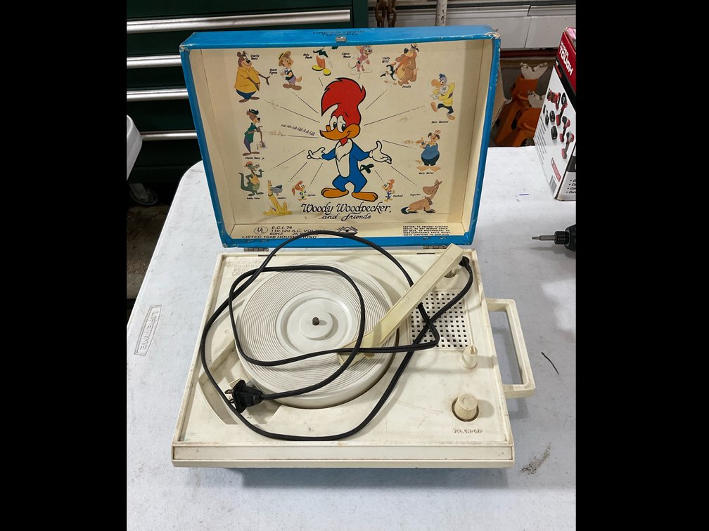 Vintage Woody Woodpecker record player