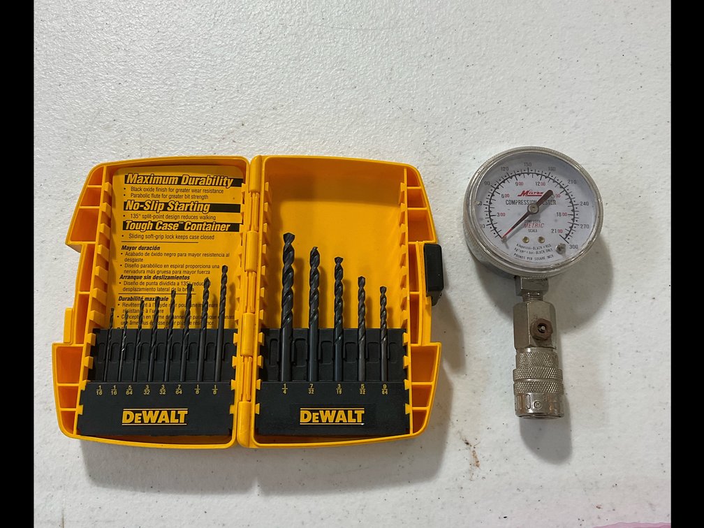 DeWalt drill bits and compression tester