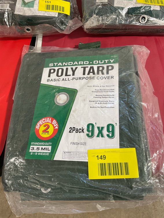 (2) 9 x 9 tarps