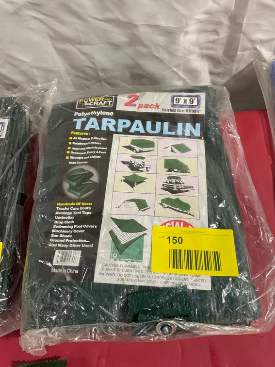 (2) 9 x 9 tarps