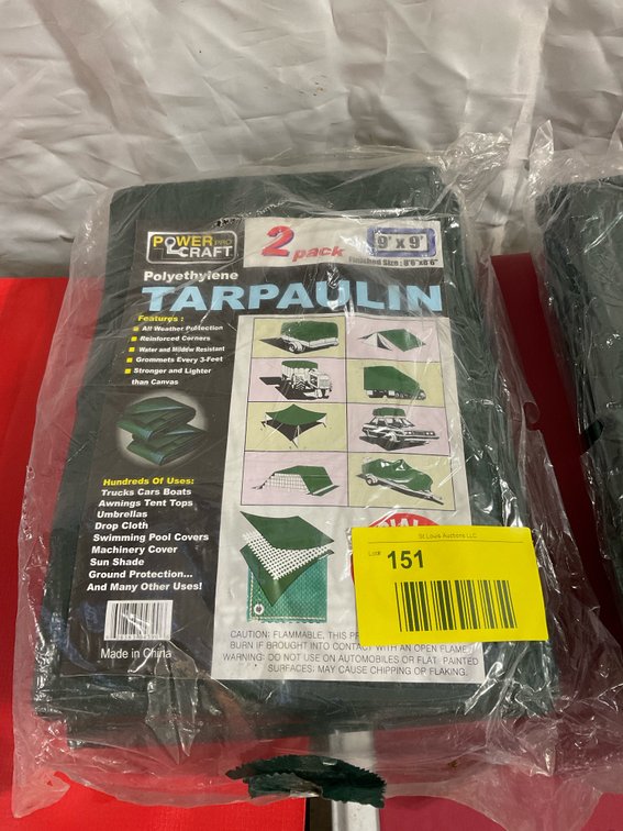 (2) 9 x 9 tarps