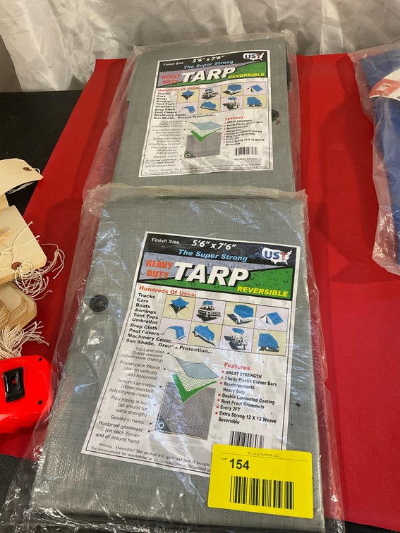 (2) 5 1/2 x 7 1/2 tarps