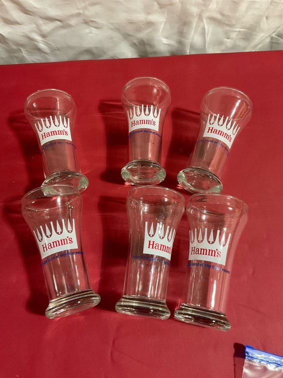 Hamm's beer glasses