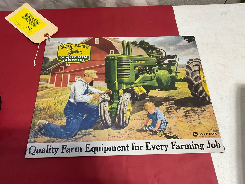 John Deere metal sign