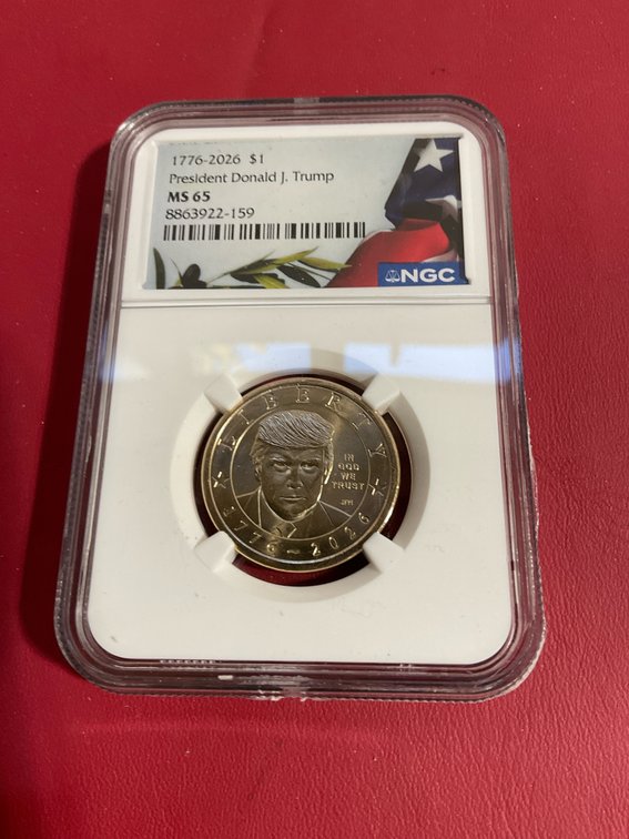 Donald Trump MS 65 slab coin