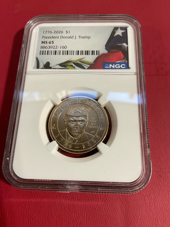 Donald Trump MS 65 slab coin
