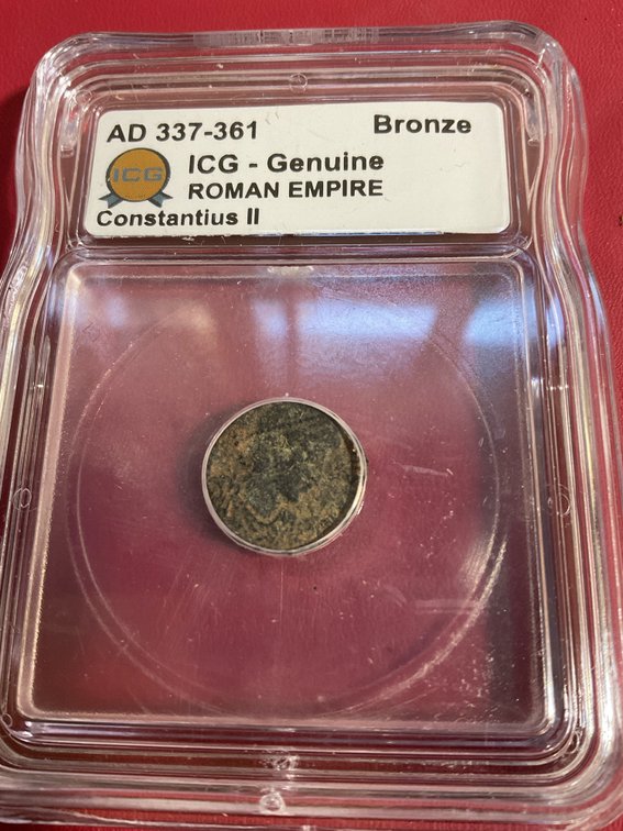 Genuine Roman empire slabbed CONSTANTIUS ll coin
