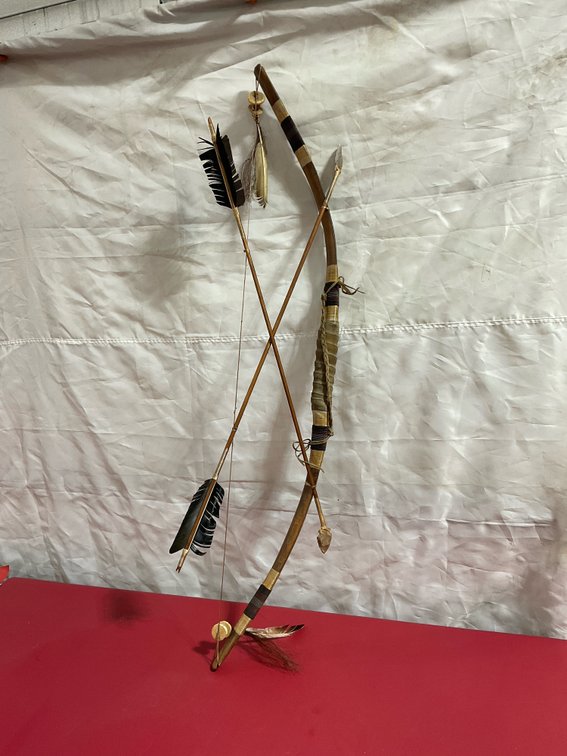 Native American bow and arrow
