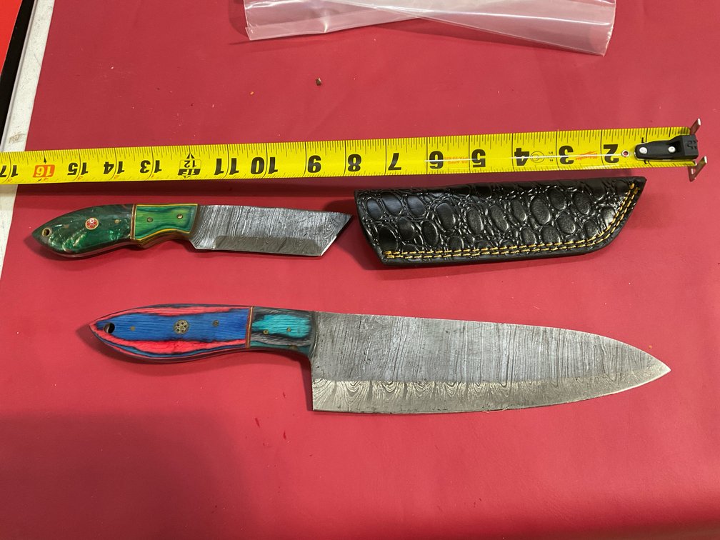 Handmade Damascus knives