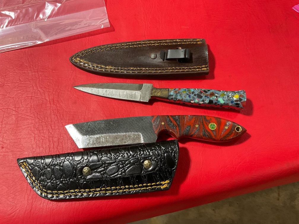 Damascus knives