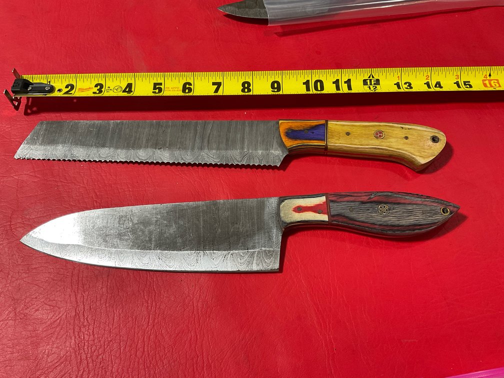Damascus knives