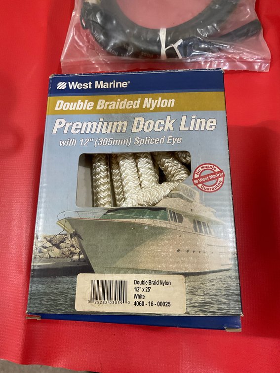 Double braided nylon 25' premium dock line rope