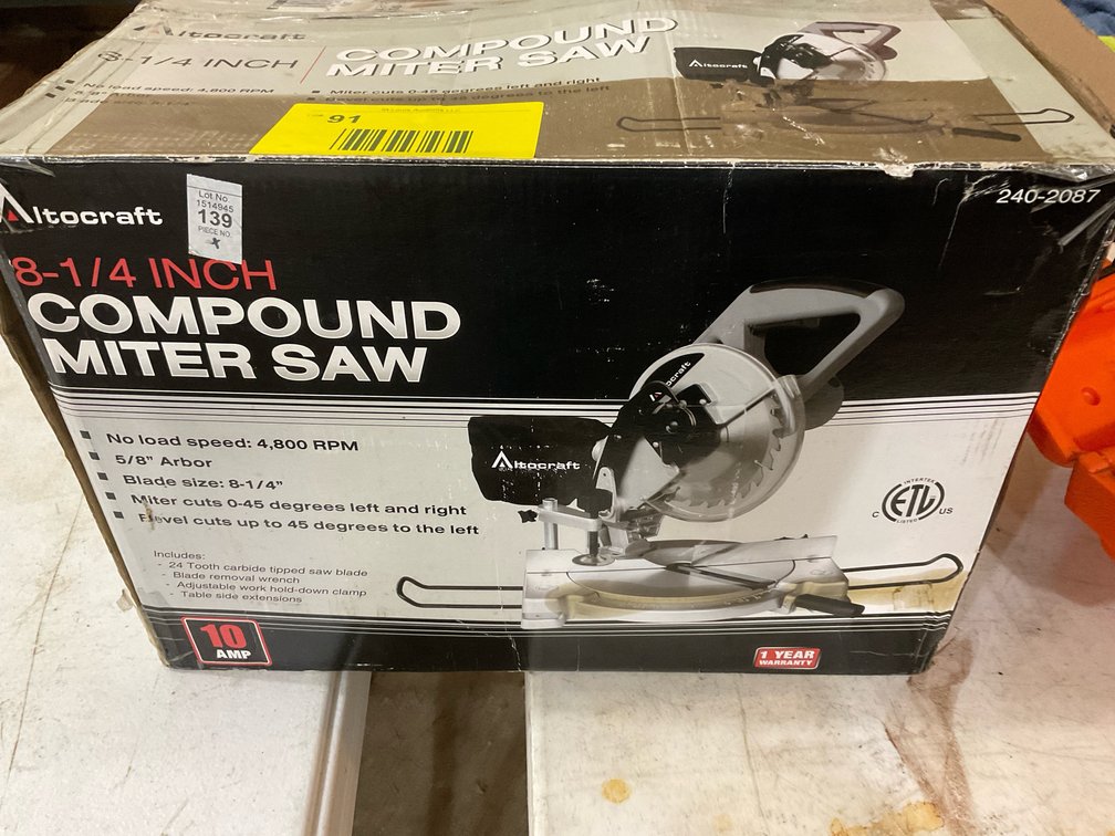 Brand new 8 1/4 compound miter saw