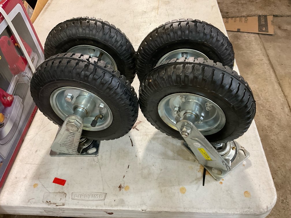 4" pneumatic wheel dollies
