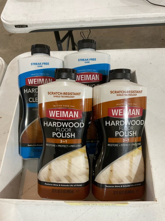 Hardwood floor cleaner and polish