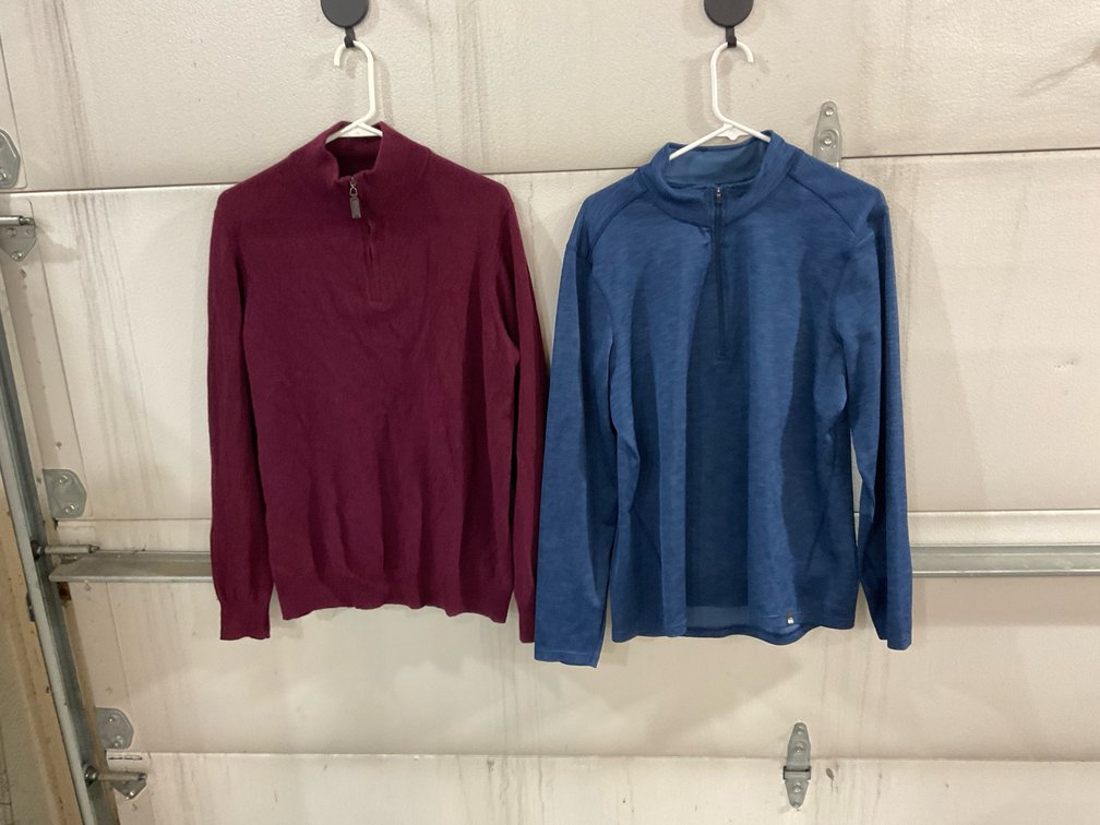 Size large quarter zips