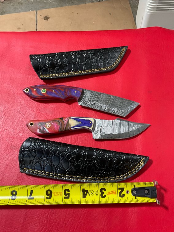 Damascus knives