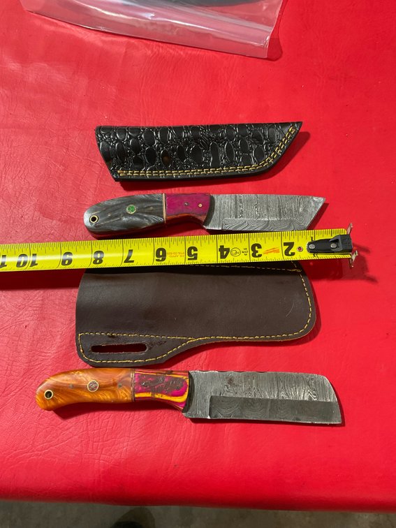 Damascus knives