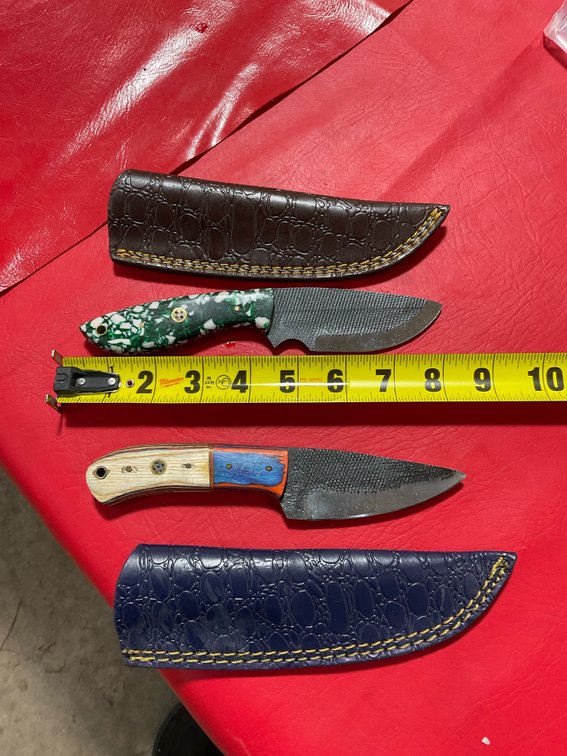 Damascus knives