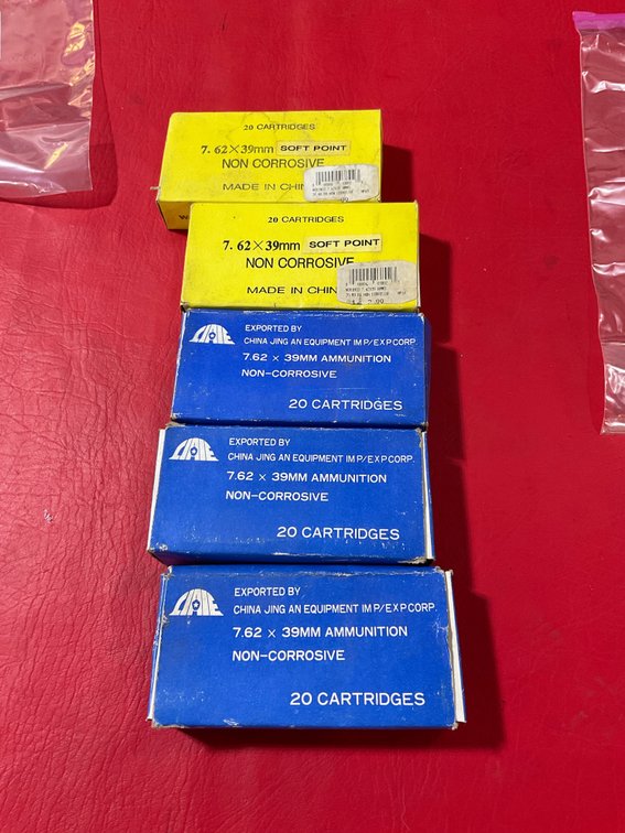 7.62 x 39 ammo