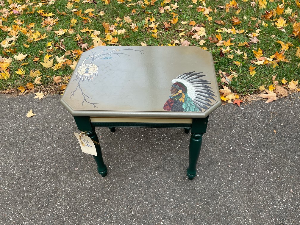 Native American hand-painted table