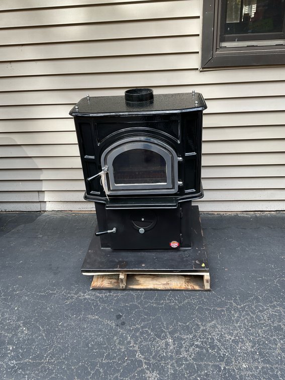 Brand new black Reading woodstove