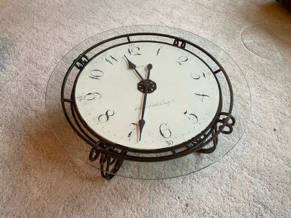 Beautiful clock coffee table
