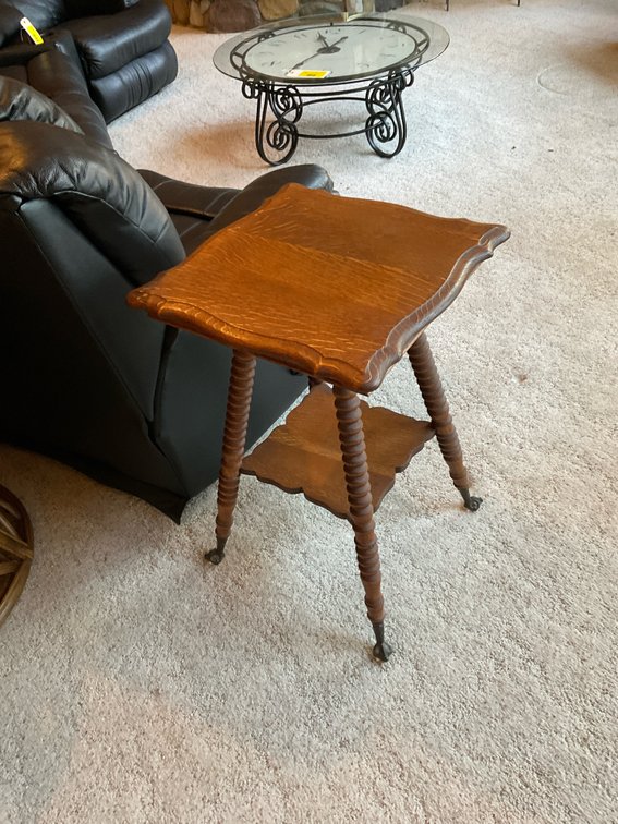 Antique ball claw feet oak table