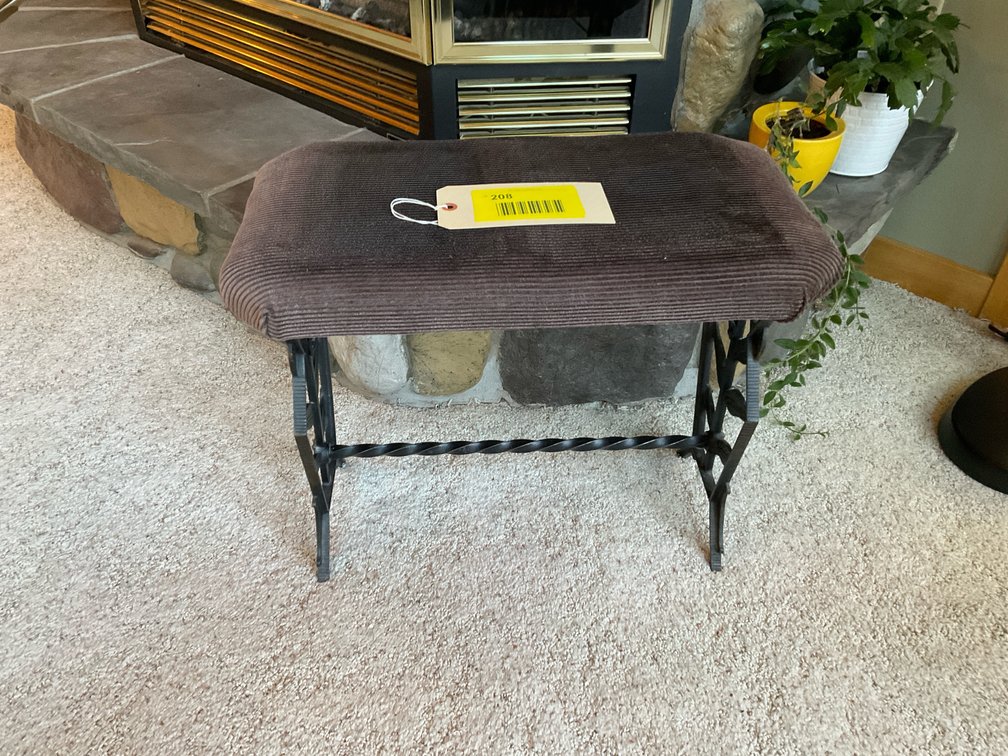 Cast iron leg bench