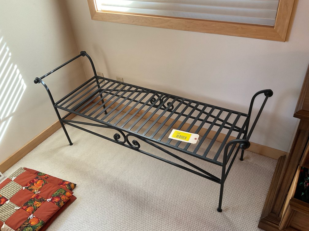 Wrought iron bench
