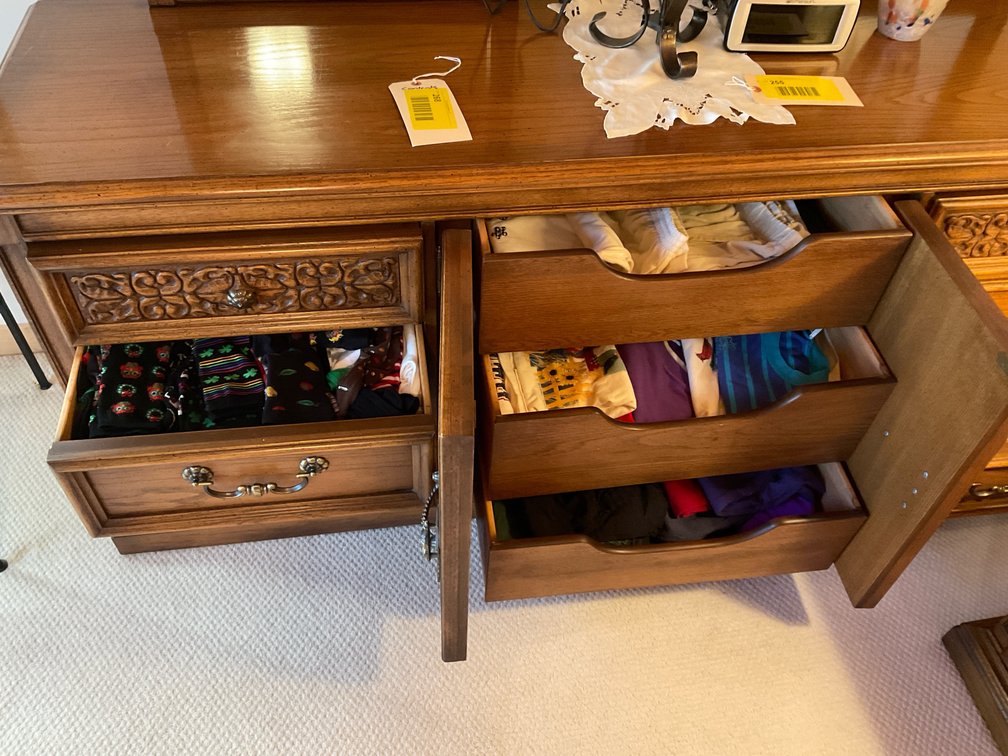 Contents of dresser