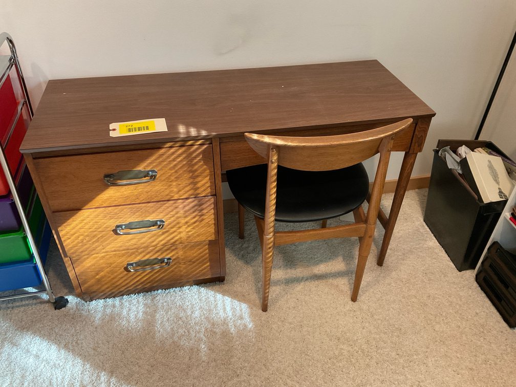 Desk with office supplies