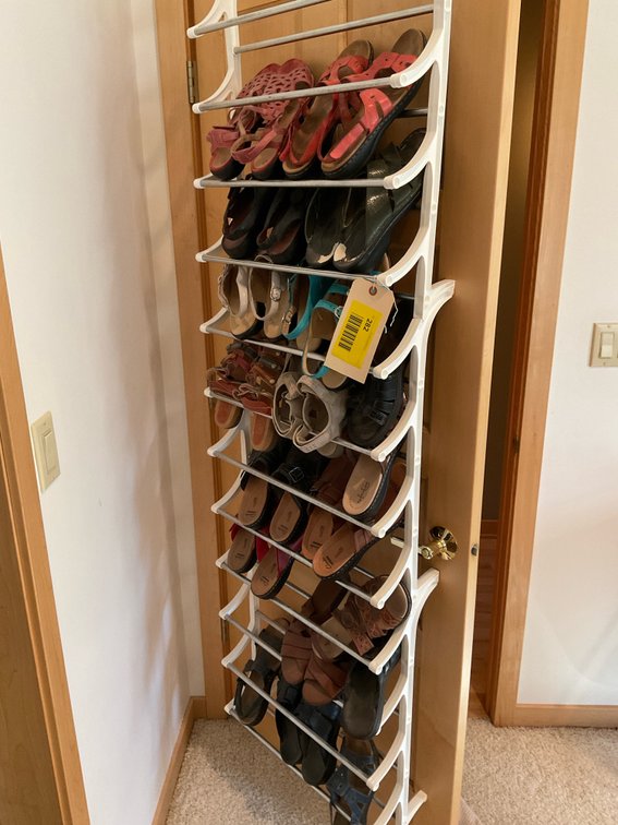 Women's shoes and rack